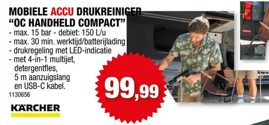 Promotie: Karcher OC Handheld Compact middendrukreiniger