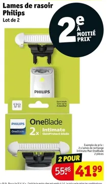 Offre: Lames de rasoir Philips