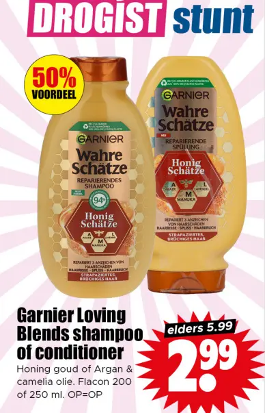 Aanbieding: Garnier Loving Blends shampoo of conditioner