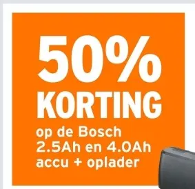 Aanbieding: Bosch accu + oplader