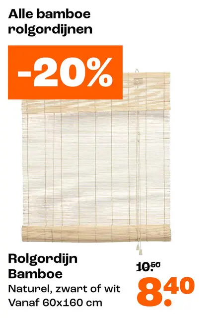 Promotie: Rolgordijn Bamboe