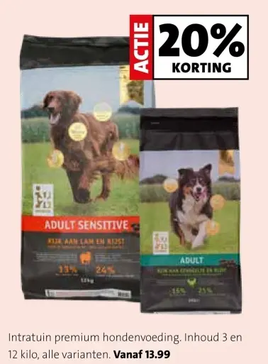 Aanbieding: Intratuin premium hondenvoeding