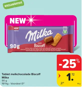 Aanbieding: Tablet melkchocolade Biscoff