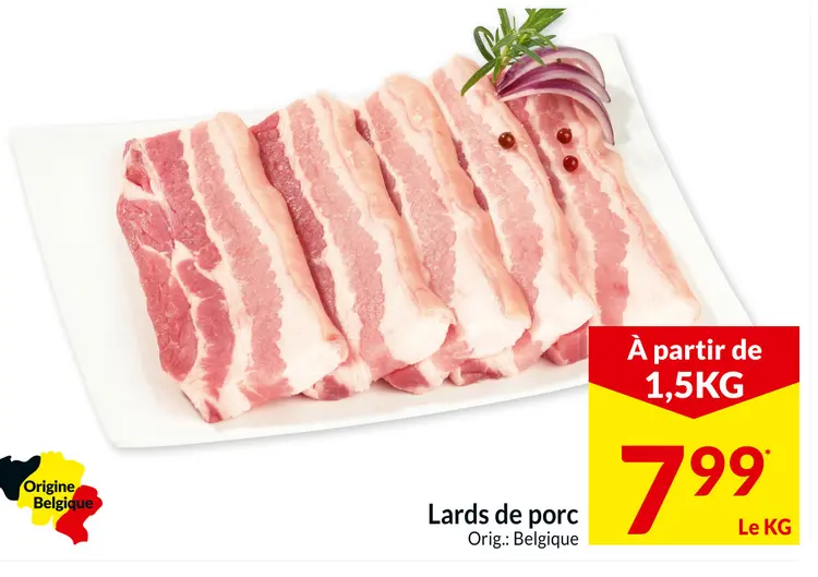 Offre: Lards de porc