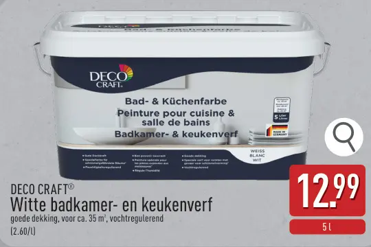 Promotie: Witte badkamer- en keukenverf