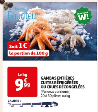 Offre: GAMBAS ENTIÈRES
