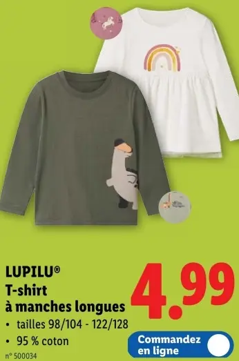 Offre: T-shirt à manches longues