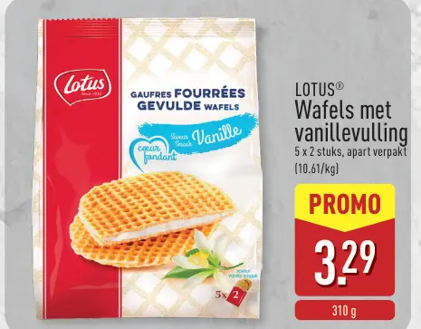 Promotie: Wafels met vanillevulling