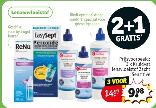 Promotie: Kruidvat lensvloeistof Zacht Sensitive