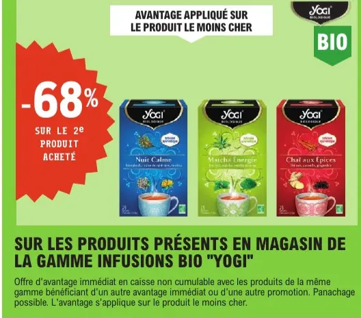 Offre: Yogi Gamme infusions bio