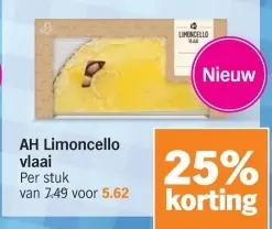 Aanbieding: AH Limoncello vlaai
