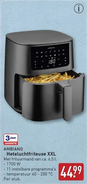 Aanbieding: Heteluchtfriteuse XXL