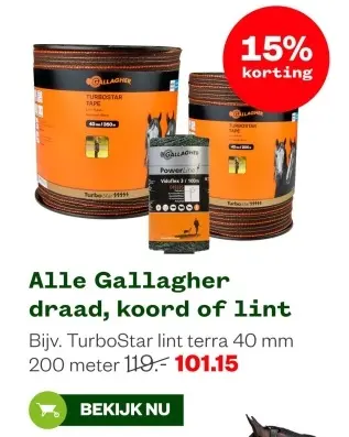 Aanbieding: Alle Gallagher draad, koord of lint