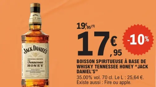 Offre: Boisson spiritueuse à base de whisky tennesse