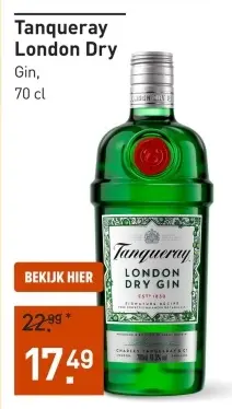 Aanbieding: Tanqueray London Dry