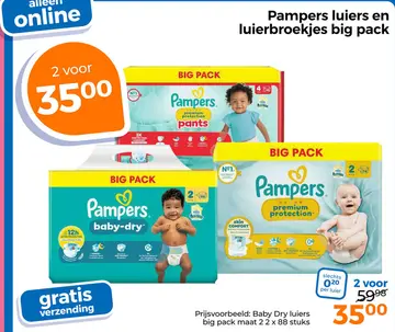 Aanbieding: Pampers luiers en luierbroekjes big pack