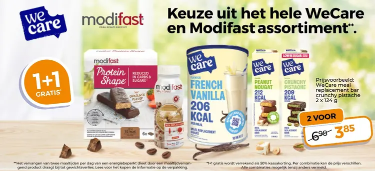 Aanbieding: WeCare en Modifast assortiment