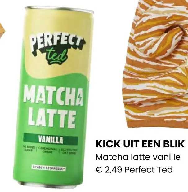 Aanbieding: KICK UIT EEN BLIK Matcha latte vanille