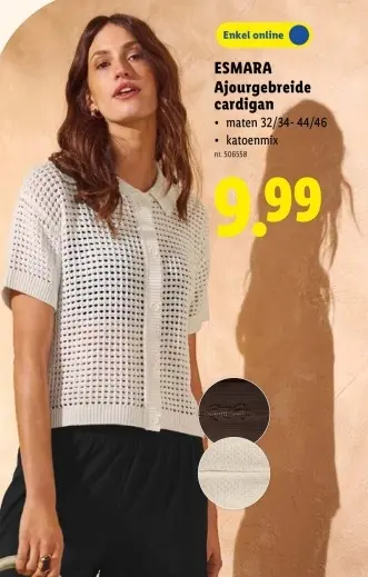 Promotie: Ajourgebreide cardigan