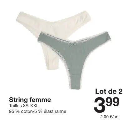 Offre: String femme