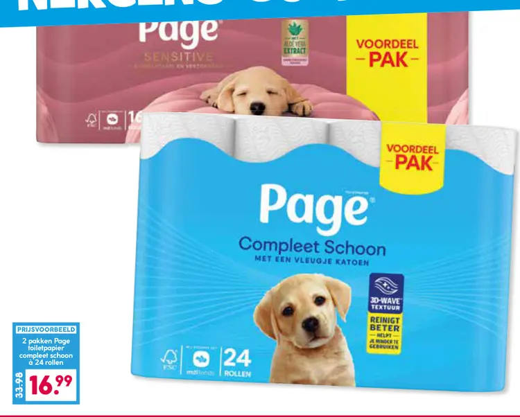 Aanbieding: Page toiletpapier compleet schoon