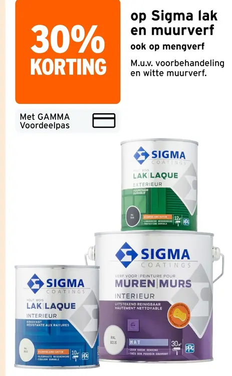 Aanbieding: Sigma lak en muurverf