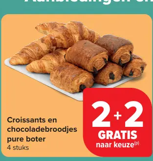 Promotie: Croissants en chocoladebroodjes