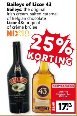 Aanbieding: Baileys of Licor 43