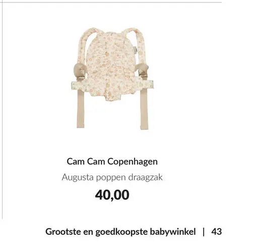 Aanbieding: Augusta poppen draagzak