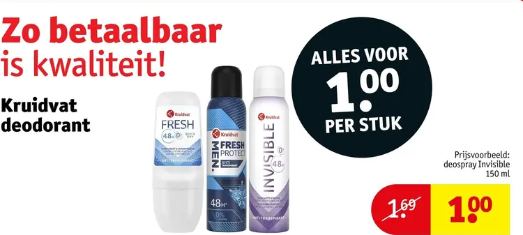 Aanbieding: Kruidvat deodorant