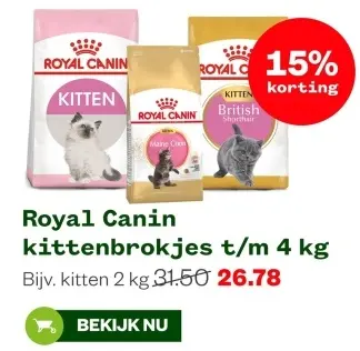 Aanbieding: Kittenbrokjes t/m 4 kg