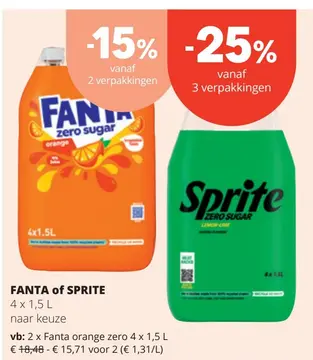 Aanbieding: FANTA of SPRITE