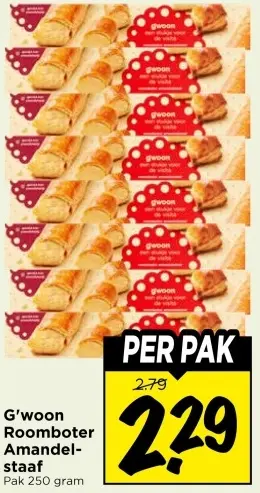Aanbieding: Roomboter Amandelstaaf