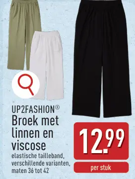 Aanbieding: Broek met linnen en viscose