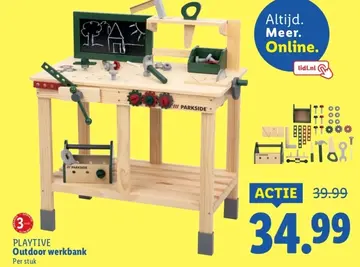Aanbieding: PLAYTIVE Outdoor werkbank