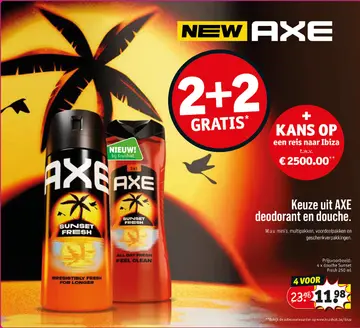 Aanbieding: AXE deodorant en douche