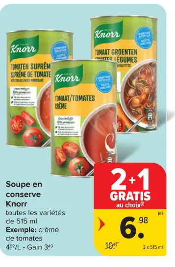 Offre: Soupe en conserve