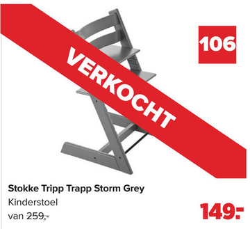 Aanbieding: Stokke Tripp Trapp Trapp Storm Grey Kindersto