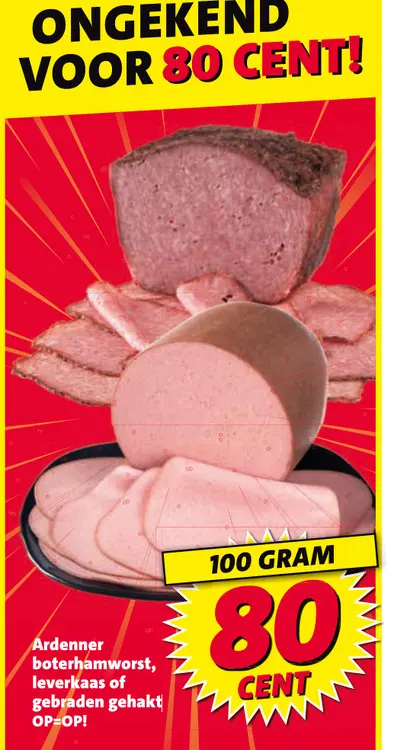 Aanbieding: Ardenner boterhamworst, leverkaas of gebraden