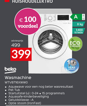 Aanbieding: Wasmachine WTV8716XWWO