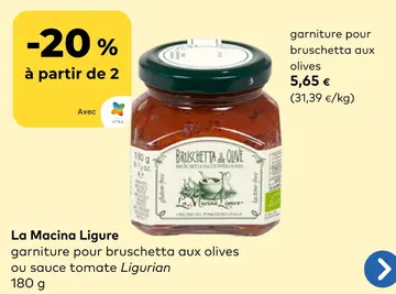 Offre: La Macina Ligure garniture pour bruschetta au