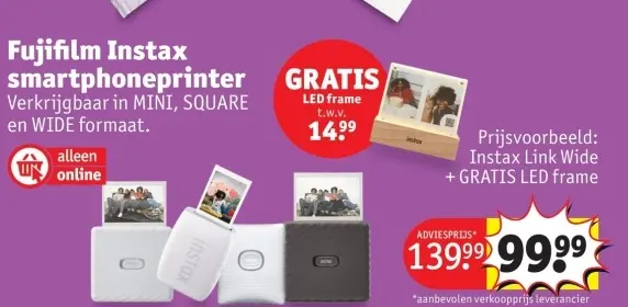 Promotie: Fujifilm Instax smartphoneprinter