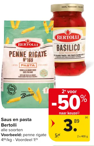 Promotie: Saus en pasta
