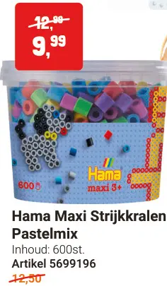 Aanbieding: Maxi Strijkkralen Pastelmix