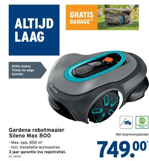 Promotie: robotmaaier Sileno Max 800