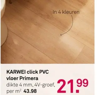 Aanbieding: Click PVC vloer Primera