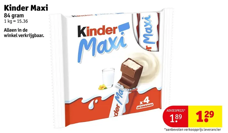 Promotie: Kinder Maxi