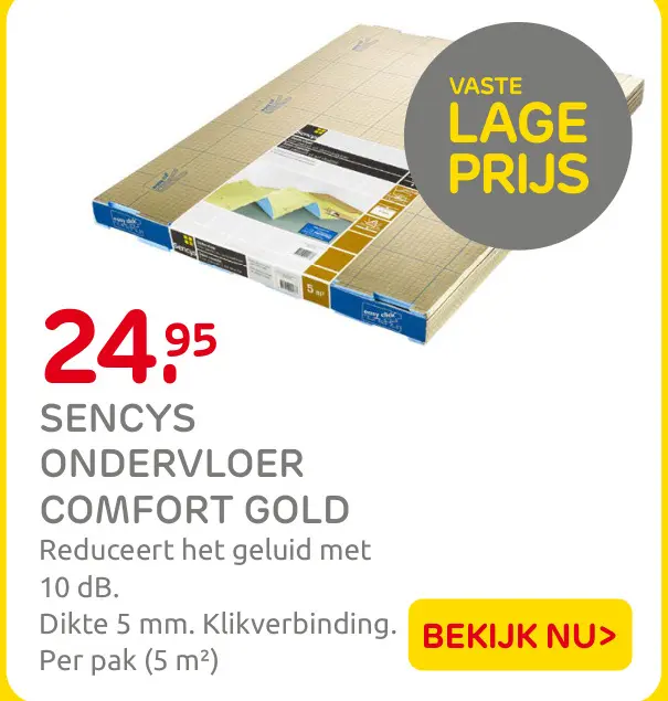 Aanbieding: Ondervloer comfort gold