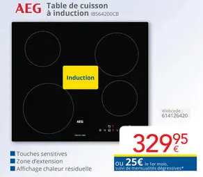 Offre: Table de cuisson à induction IBS64200CB