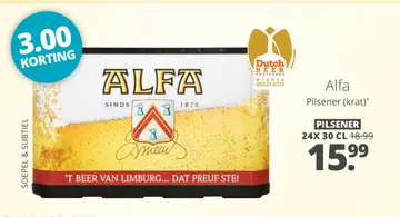 Aanbieding: Alfa Pilsener (krat)
